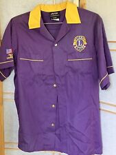 Vintage Lions Club Purple Button Down Shirt USA/Canada Lions Leadership Forum picture