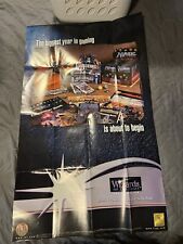 1998 WIZARDS OF THE COAST POSTER DUAL SIDED W/ PRODUCT RELEASE SCHEDULE FOR YEAR picture