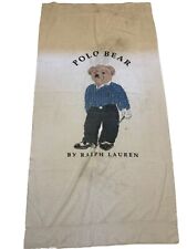Vintage  Polo Bear Ralph Lauren Bath Beach Towel Golfer Golf picture