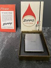 Vintage 1950s Zippo Lighter In Original Box W/ Pamphlet Monogram DN picture