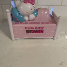 Sanrio Sleeping Hello Kitty In Bed Digital Radio Alarm clock Night Light Up picture