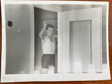 Affectionate Gentle Man in Panties Combs Hair Handsome Guy Gay Int Vintage Photo picture