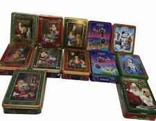 Vintage Oreo Cookie Holiday Tins 1991-1997 Christmas Lot of 12 picture