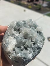 Self-Standing Apophylite Blue Chalcedony Crystal Specimen 1050 Grams picture