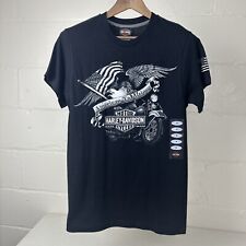 NEW Harley - Davidson Motorcycles T Shirt American Tradition Mens Small Black picture