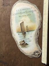 Antique Oyster shell Trade Card C.F. Blanke & Co. Roasted Coffee T1 picture