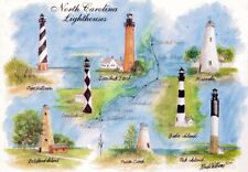 Postcard Featuring Eight North Carolina Lighthouses. picture