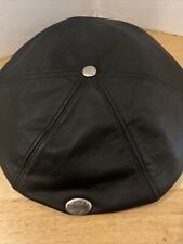 VINTAGE HARLEY DAVIDSON Genuine Leather Beret Cap Hat picture
