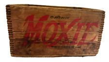 Antique wooden MOXIE Soda Pop Crate 2 dz. 7 oz bottles  finger joint contruction picture