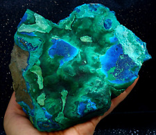 2.34lbs Extra Rare Crystalline Deep Blue Cornetite with Malachite Specimen,Congo picture