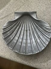 Vintage Colonial York Pennsylvania Pewter SHELL Bowl Trinket Ring Soap Dish picture
