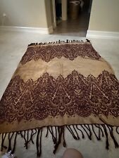 vintage Chenille Throw Blanket From Scotland picture