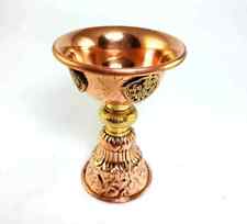 GH 5 inch Copper & Brass Adorned Tibetan Buddhist Butter Lamp picture