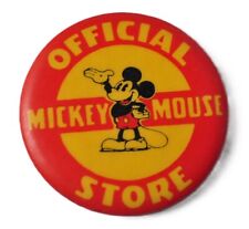 1937 Disney MICKEY MOUSE Official Store Button KAY KAMEN NEW YORK LONDON Rare picture