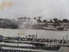 Vintage Postcard. Mare island Navy Yard, Vallejo, California. RPPC. Boats picture