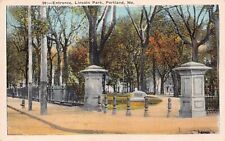 Portland ME Maine Lincoln Park Federal Pearl Street View Vtg Postcard V9 picture