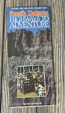 Vintage 1982 South Dakota Highways To Adventure Map Official 1982-1983 State Map picture