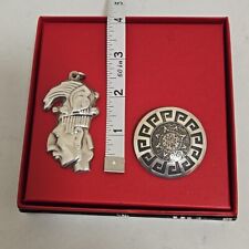 Mayan Theme Mexican 950 Silver Pendants Large picture