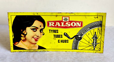 Vintage Hema Malini Actress Graphics Ralson Tyres Tubes & Hubs Tin Sign TS143 picture