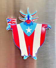 Puerto Rico Flag Masked Vejigantes Masks Ceramic Fridge Magnets GIFT SOUVENIR picture