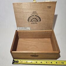 Vintage J.R. Tobacco Co. Hinged Wooden Cigar Box Dovetailed Spanish Honduras picture