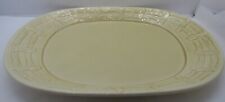 Vintage Marks & Rosenfeld Serving Tray Yellow Oval Cottage Country Fencing. picture