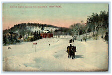 c1910 Winter Scene Behind The Mountain Montreal Quebec Canada Postcard picture