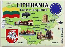 LITHUANIA EU SERIES FRIDGE COLLECTOR'S SOUVENIR MAGNET 2.5