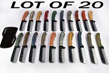 20 pieces Carbon steel Bull cuter knives with leather sheath UM-5043 picture