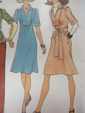 Vtg 70's Simplicity 7049 GATHERED FRONT-INSET DRESS Sewing Pattern Women UNCUT picture