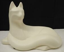 Vintage Hagger Large Deco Modern Ivory Ceramic Cat Figurine 1992 15
