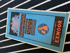Vintage map Exmoor cloth folding map  picture