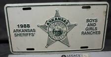 ARKANSAS LICENSE PLATE-1988 Sheriff's Association Boys & Girls Ranches picture