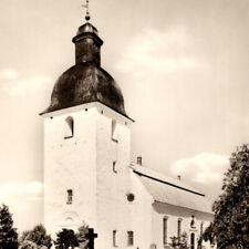 Vintage 1920s RPPC Mjallby Kyrka Church Sölvesborg Postcard Sweden picture