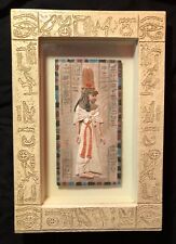 Egyptian Pharaoh Queen NEFERTITI Majestic Nile Shadow Box Vintage Anister Gifts  picture