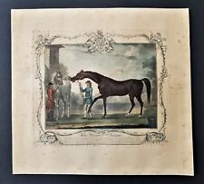 1756 antique RICHARD HOUSTON MEZZOTINT the PORTRAITURE of BABRAHAM race horse picture