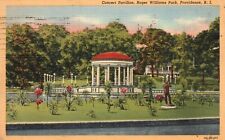 Postcard RI Providence Concert Pavilion,Roger Williams Park 1948 Old PC b5725 picture