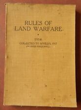 WWI - RULES OF LAND WARFARE 1914 corr. to 1917  WW1 picture