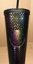 Starbucks Fall 2023 Oil Slick Rainbow Studded Cold Cup Tumbler - 24oz picture