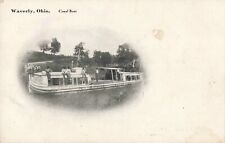 Canal Boat Waverly Ohio OH River c1905 Postcard picture