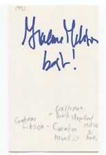 Graeme Gibson Signed 3x5 Index Card Autographed Signature Author Novelist Writer picture