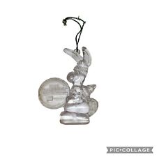 Vintage 1992 Energizer Battery Bunny Mascot Christmas Ornament Clear Acrylic EUC picture