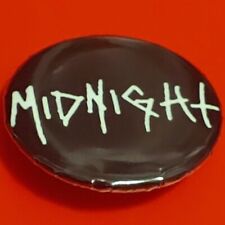 1 Inch Black Midnight Logo Metal Round Pinback Button picture