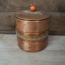 Chase Brass & Copper Company Three Layer Apple Finial Candy Box. picture