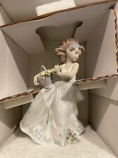 RETIRED floral path Lladro figurine in original box picture