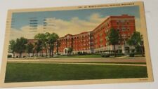 1940's linen postcard Saint Mary's Hospital Madison Wisconsin front view picture