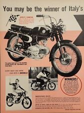 1966 Benelli Cosmopolitan Win a Dream Motorcycle 2pg print ad Italian Grand Prix picture