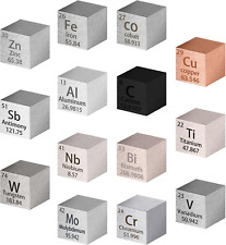 14 Pcs Metal Element Cubes Density Cube Set Element Periodic Table Pure Tungsten picture