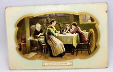 Postcard Pastoral Series Gel The Cup That Cheers Tea Divided C. 1910 Saxony Made picture