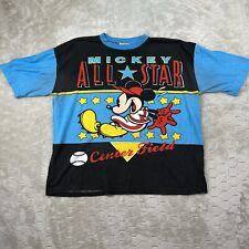 VTG Mickey Mouse All Star Baseball Center Field Shirt - Sz L/XL - AOP See Pics picture